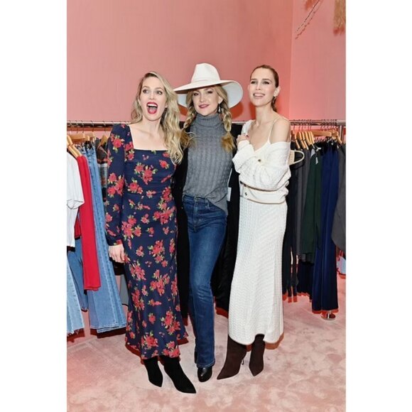 💕FAVORITE DAUGHTER💕 Masha Cable Knit Turtleneck Sweater Storm Cloud Grey L NWT - Picture 9 of 16